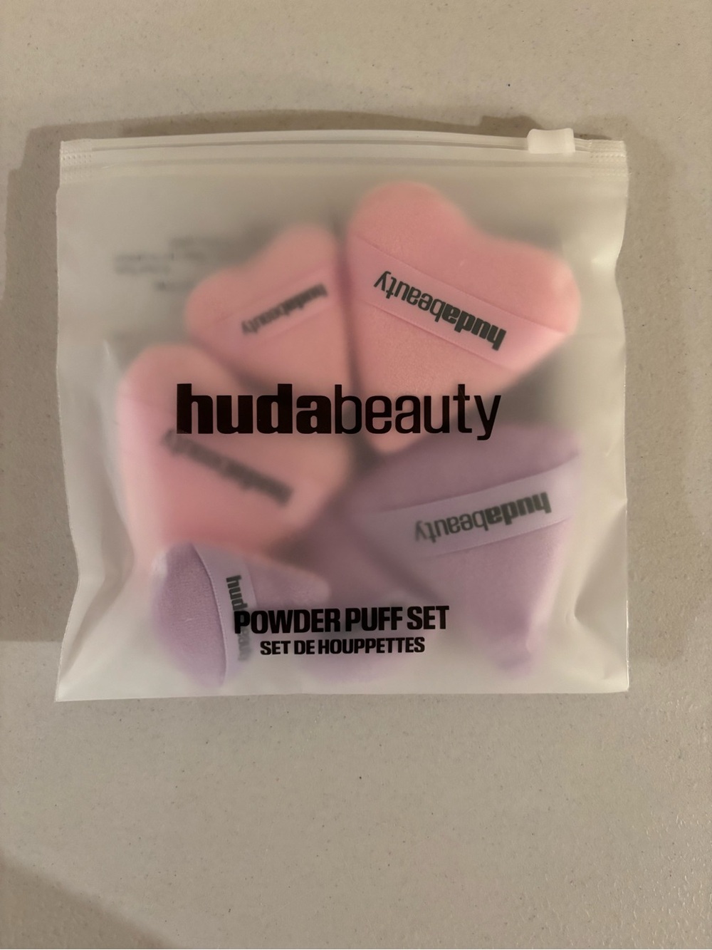 HUDA BEAUTY Pink & Lavender Powder Puff Set